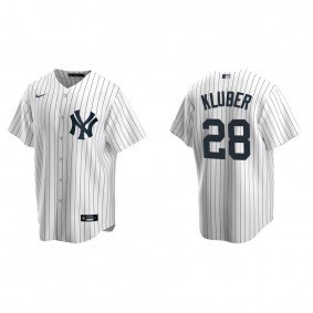Corey Kluber Men's New York Yankees Nike White Home Replica Jersey