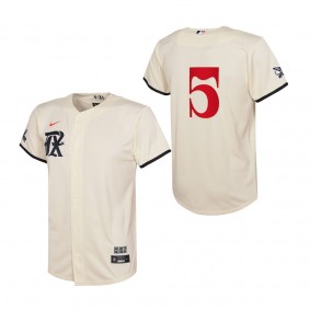 Corey Seager Youth Texas Rangers Cream 2023 City Connect Replica Jersey