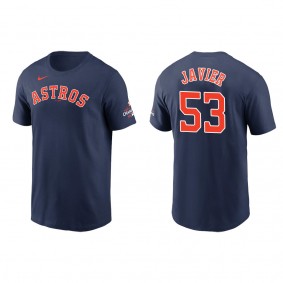 Cristian Javier Houston Astros Navy 2022 World Series Champions T-Shirt