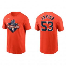 Cristian Javier Houston Astros Orange 2022 World Series Champions T-Shirt