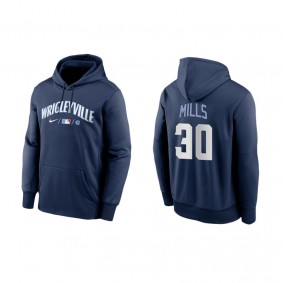 Men's Chicago Cubs Alec Mills Navy 2021 City Connect Pullover Hoodie
