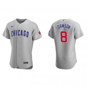 Men's Chicago Cubs Andre Dawson Gray Authentic Road Jersey