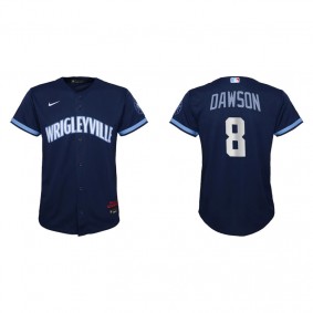 Youth Chicago Cubs Andre Dawson Navy 2021 City Connect Replica Jersey