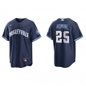 Men's Chicago Cubs Austin Romine Navy 2021 City Connect Replica Jersey