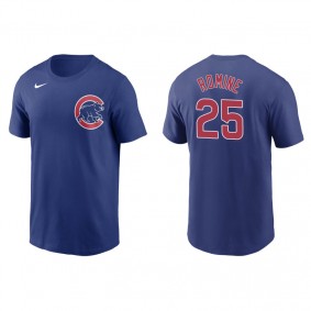 Men's Chicago Cubs Austin Romine Royal Name & Number Nike T-Shirt