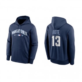 Men's Chicago Cubs David Bote Navy 2021 City Connect Pullover Hoodie