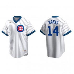 Men's Chicago Cubs Ernie Banks White Cooperstown Collection Home Jersey