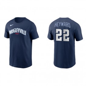 Men's Chicago Cubs Jason Heyward Navy 2021 City Connect T-Shirt