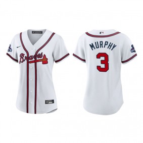 Dale Murphy Women Atlanta Braves White 2021 World Series Champions Replica Jersey