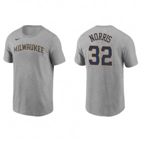 Daniel Norris Men's Milwaukee Brewers Christian Yelich Nike Gray Name & Number T-Shirt