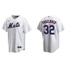 Men's New York Mets Daniel Vogelbach White Replica Home Jersey
