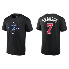 Dansby Swanson Atlanta Braves Fanatics Branded Black 2022 Postseason Bound T-Shirt