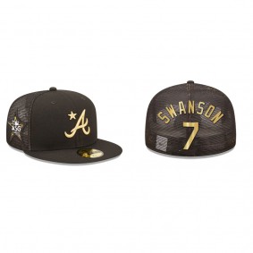 Dansby Swanson Atlanta Braves Black 2022 MLB All-Star Game On-Field 59FIFTY Fitted Hat