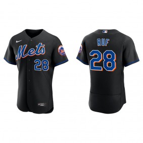 Mets Darin Ruf Black Authentic Alternate Jersey