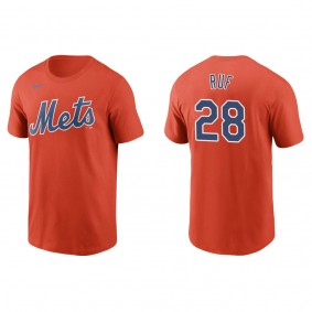 Mets Darin Ruf Orange Name & Number T-Shirt