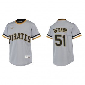 David Bednar Youth Pittsburgh Pirates Gray Road Cooperstown Collection Jersey