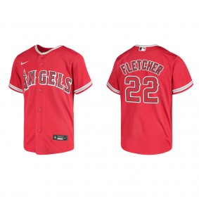 David Fletcher Youth Los Angeles Angels Red Replica Jersey