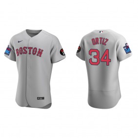 David Ortiz Boston Red Sox Gray 2022 Little League Classic Authentic Jersey