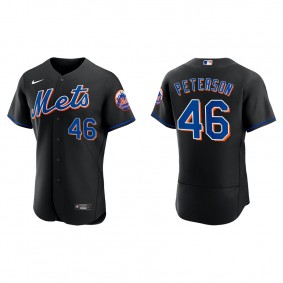 David Peterson Men's New York Mets Nike Black Alternate Authentic Jersey