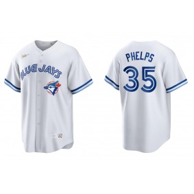 Men's Toronto Blue Jays David Phelps White Cooperstown Collection Home Jersey