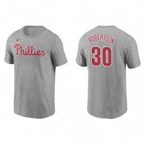 Phillies David Robertson Gray Name & Number T-Shirt