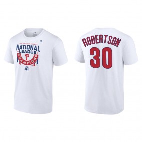 David Robertson Philadelphia Phillies White 2022 National League Champions Locker Room T-Shirt