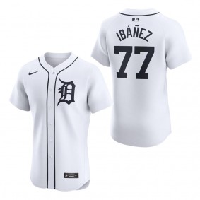 Men's Detroit Tigers Andy Ibanez White Home Elite Player Jersey