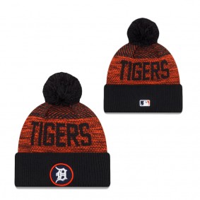 Men's Detroit Tigers Navy Authentic Collection Sport Cuffed Knit Hat with Pom