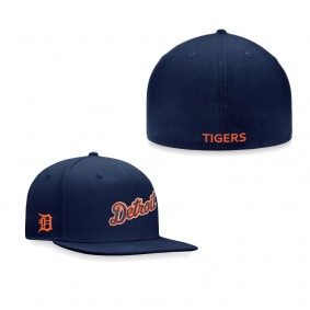 Men's Detroit Tigers Navy Iconic Team Patch Fitted Hat