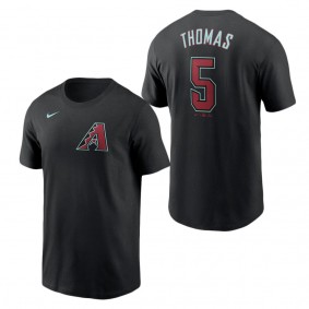 Men's Arizona Diamondbacks Alek Thomas Black 2024 Fuse Name & Number T-Shirt