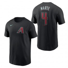 Men's Arizona Diamondbacks Ketel Marte Black 2024 Fuse Name & Number T-Shirt