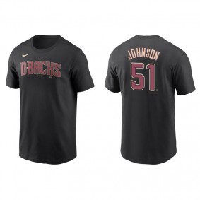 Men's Arizona Diamondbacks Randy Johnson Black Name & Number Nike T-Shirt