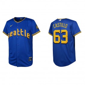 Diego Castillo Youth Seattle Mariners Royal 2023 City Connect Replica Jersey