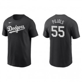 Men's Los Angeles Dodgers Albert Pujols Black Name & Number Nike T-Shirt