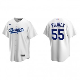 Men's Los Angeles Dodgers Albert Pujols White Replica Home Jersey
