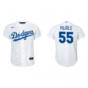 Youth Los Angeles Dodgers Albert Pujols White Replica Home Jersey