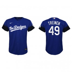 Youth Los Angeles Dodgers Blake Treinen Royal 2021 City Connect Replica Jersey