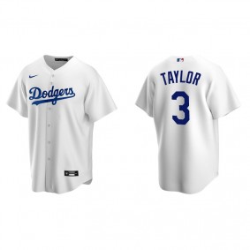 Men's Los Angeles Dodgers Chris Taylor White Replica Home Jersey