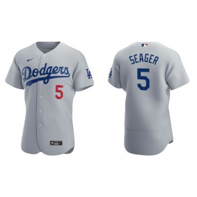 Men's Los Angeles Dodgers Corey Seager Gray Authentic Alternate Jersey