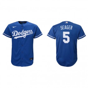 Youth Los Angeles Dodgers Corey Seager Royal Replica Alternate Jersey