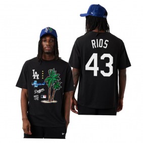 Los Angeles Dodgers Edwin Rios Black City Oversize T-Shirt
