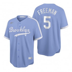 Freddie Freeman Brooklyn Dodgers Light Purple Cooperstown Collection Baseball Jersey