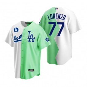 Los Angeles Dodgers Jerry Lorenzo White Green 2022 Celebrity Softball Game Split Jersey
