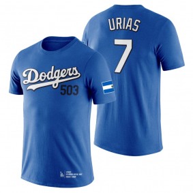 Dodgers Julio Urias Royal Salvadoran Heritage Night T-Shirt
