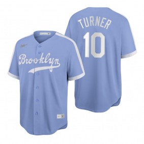 Justin Turner Brooklyn Dodgers Light Purple Cooperstown Collection Baseball Jersey