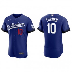 Men's Los Angeles Dodgers Justin Turner Royal 2021 City Connect Authentic Jersey