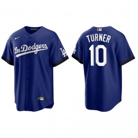 Men's Los Angeles Dodgers Justin Turner Royal 2021 City Connect Replica Jersey