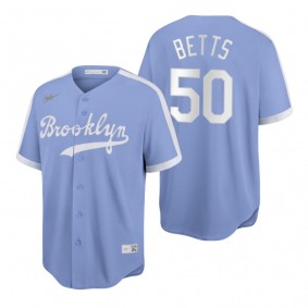 Mookie Betts Brooklyn Dodgers Light Purple Cooperstown Collection Baseball Jersey