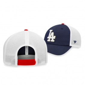 Los Angeles Dodgers Americana Navy White Trucker Snapback Hat