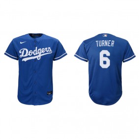 Youth Los Angeles Dodgers Trea Turner Royal Replica Alternate Jersey